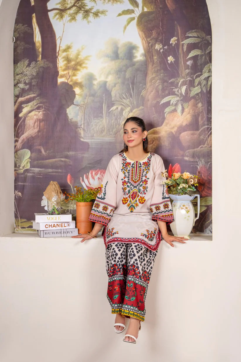 Aprikot Premium 2PC – Silky Lawn Summer Outfit 🌸