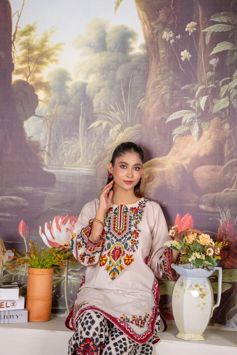 Aprikot Premium 2PC – Silky Lawn Summer Outfit 🌸