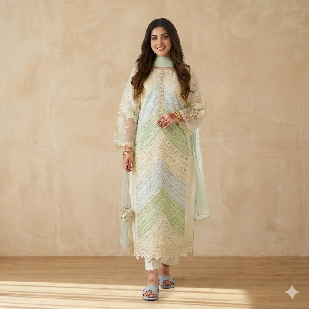 Noor 3PC Suit – Soft, Elegant & Timeless Grace ✨