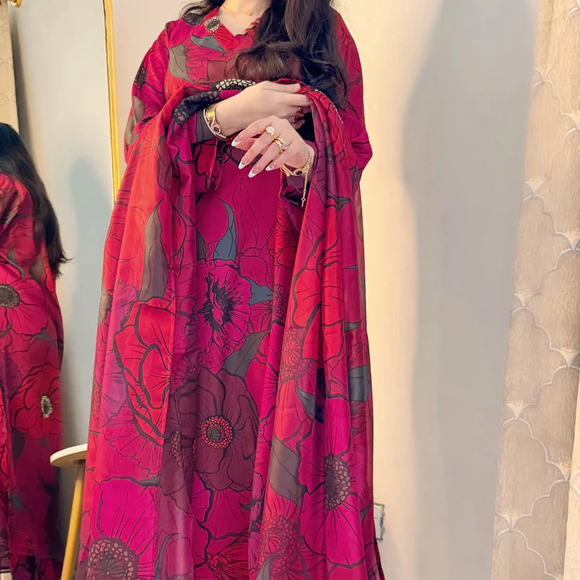 Laleen Premium 3PC – Silky Lawn Elegant Suit ✨