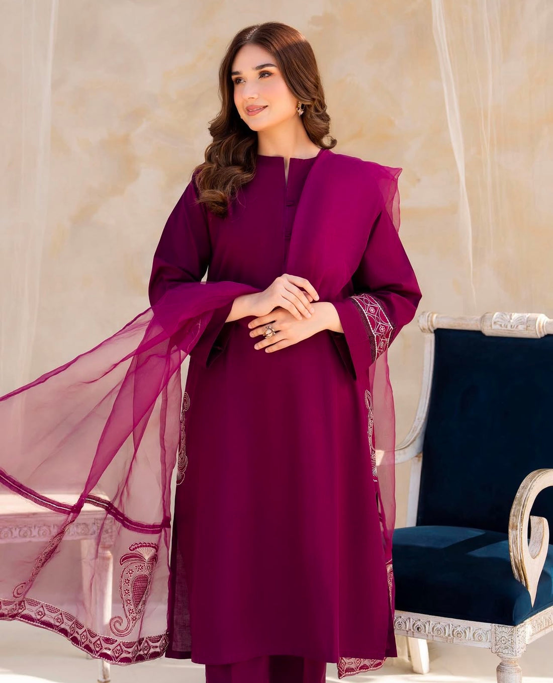 Calico Premium 3PC – Cotton Elegant Summer Suit 🌸