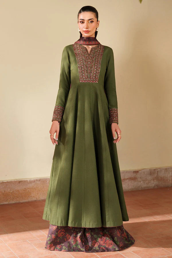 Razia Premium 3PC – Stone Linen Elegant Suit ✨
