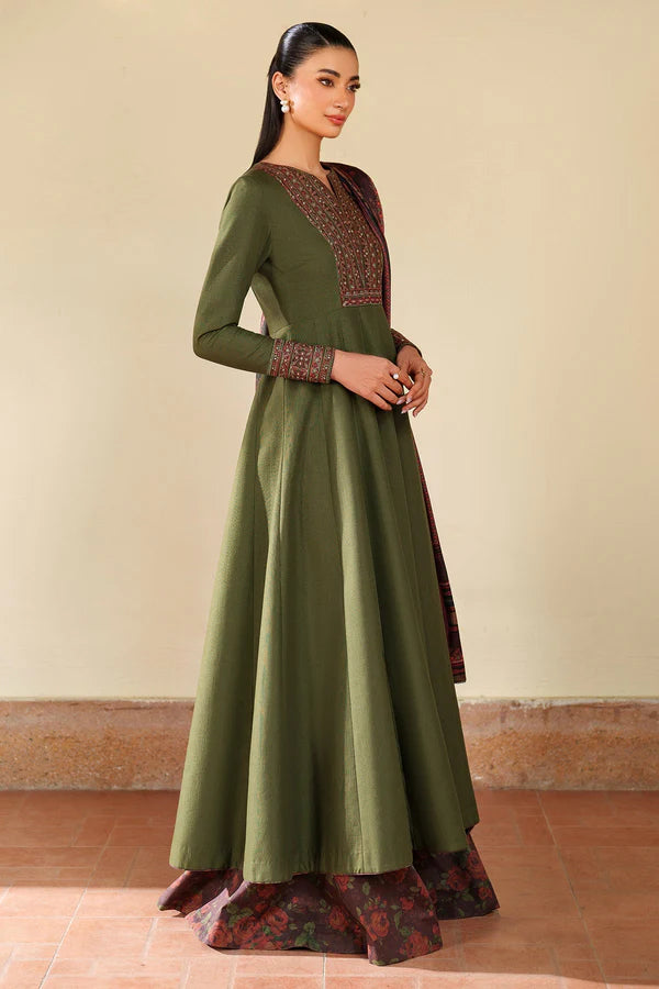 Razia Premium 3PC – Stone Linen Elegant Suit ✨