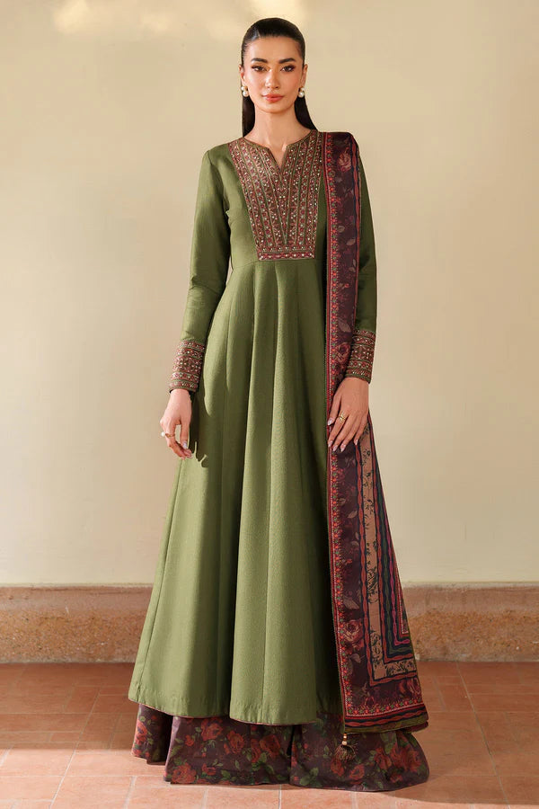 Razia Premium 3PC – Stone Linen Elegant Suit ✨