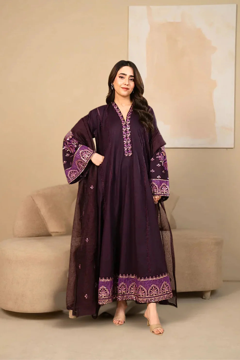 Zeba Premium 3PC – Embroidered Lawn Elegant Suit ✨