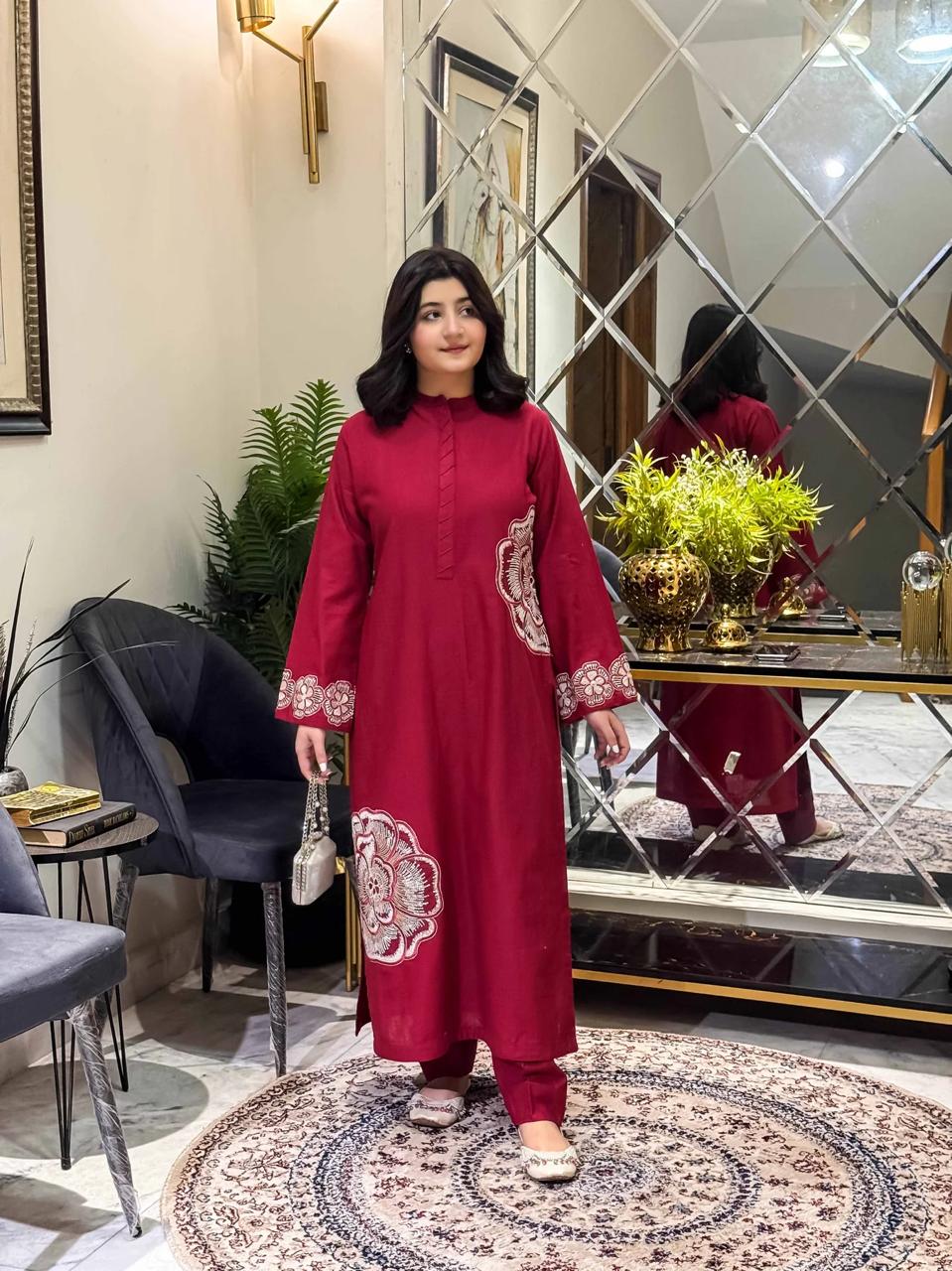 Mehmal Premium 2PC – Stone Linen Elegant Outfit ✨