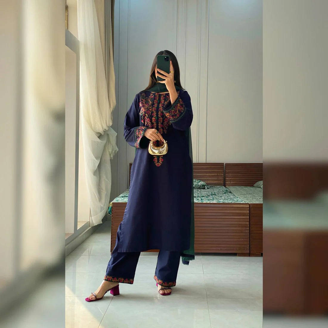 Sayah Premium 2PC – Stone Linen Elegant Outfit ✨